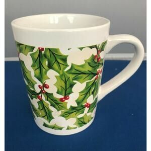 Royal Norfolk Christmas Holly Coffee Tea Mug‎ Holly Berries Holiday Large